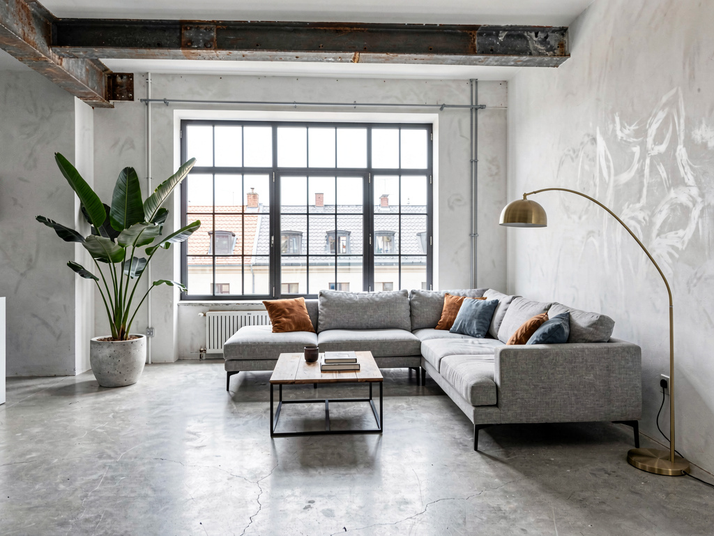 Berlin-Loft-Innenraum in Bauhaus-modernem Stil