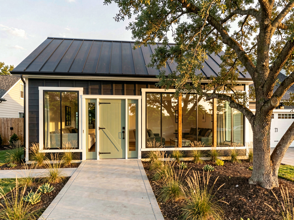 A house redesigned in warm modern style by Remodel AI