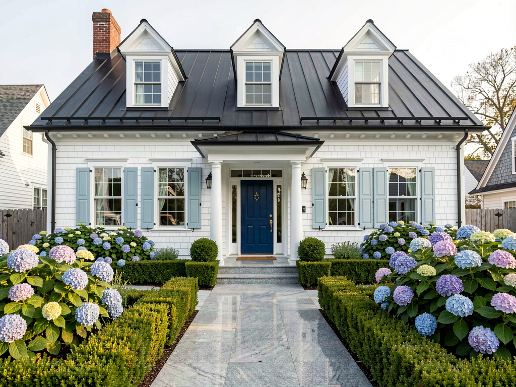 A house redesigned in coastal cape style by Remodel AI