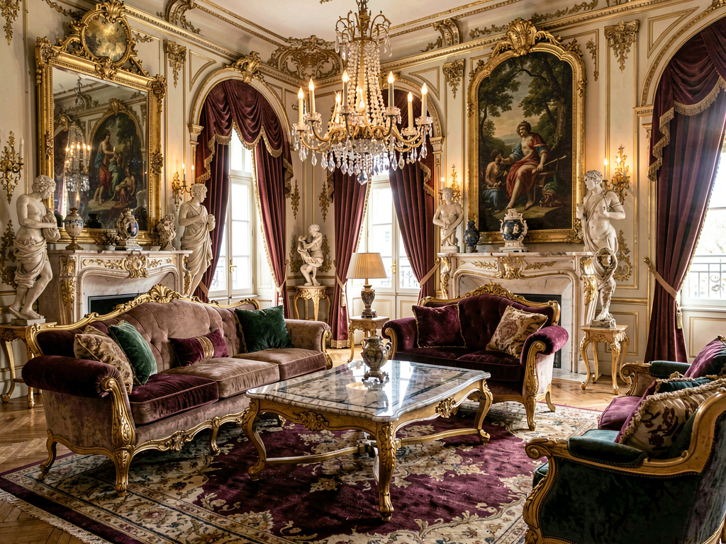 Baroque living room design