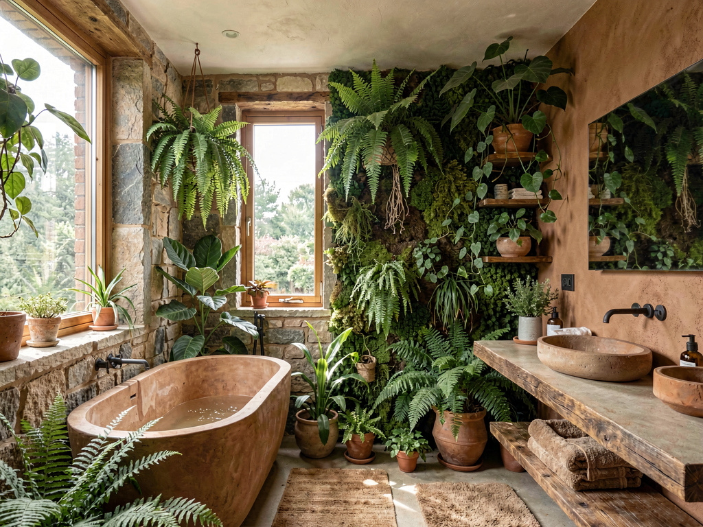 Biophilic bathroom design