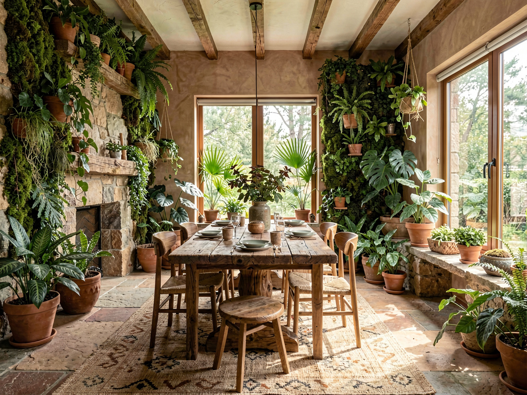 Biophilic dining room design