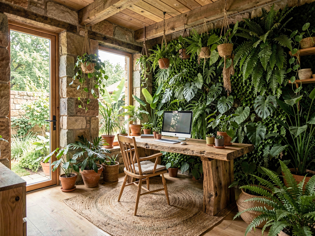 Biophilic home office design