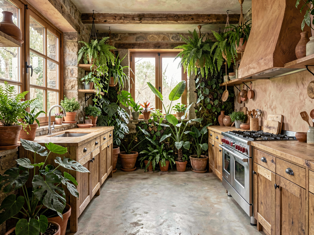 Biophilic kitchen design