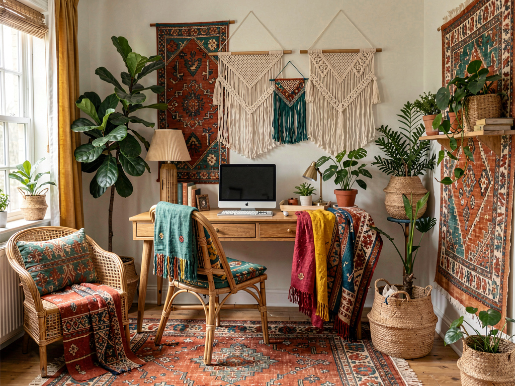 Bohemian home office design