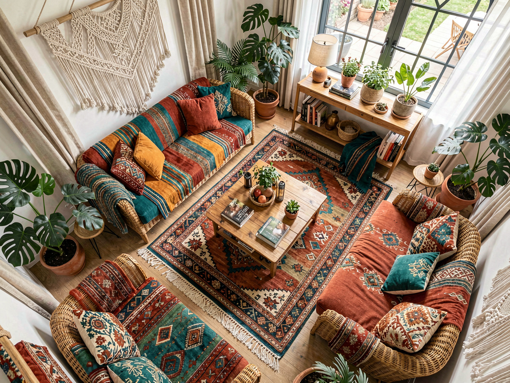 Bohemian Living room alternate angle