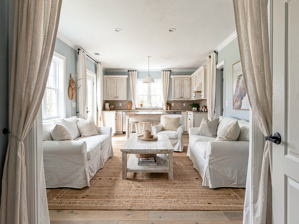 Coastal Kitchen wide angle view