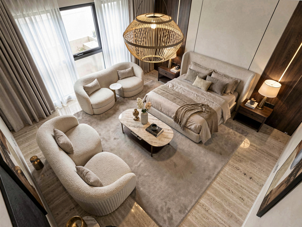 Contemporary Bedroom alternate angle