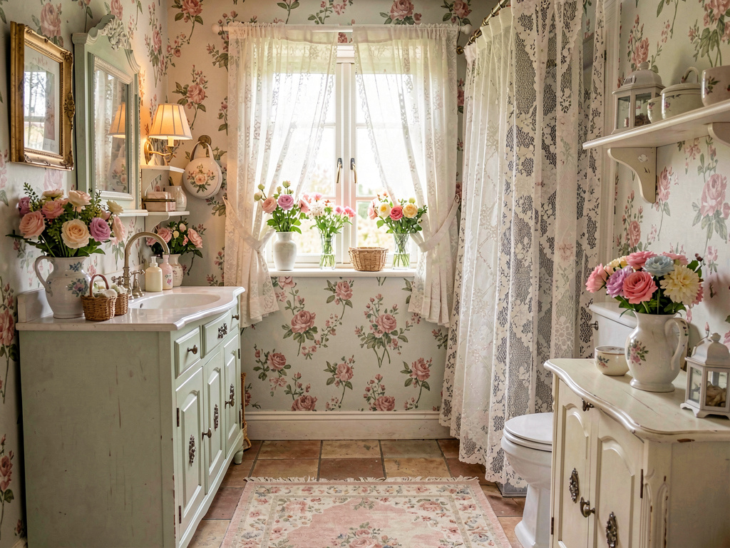 Cottagecore bathroom design