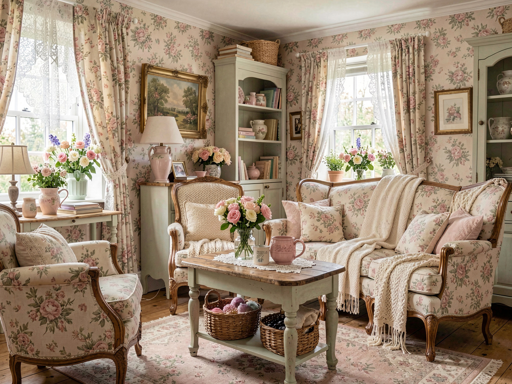 Cottagecore living room design
