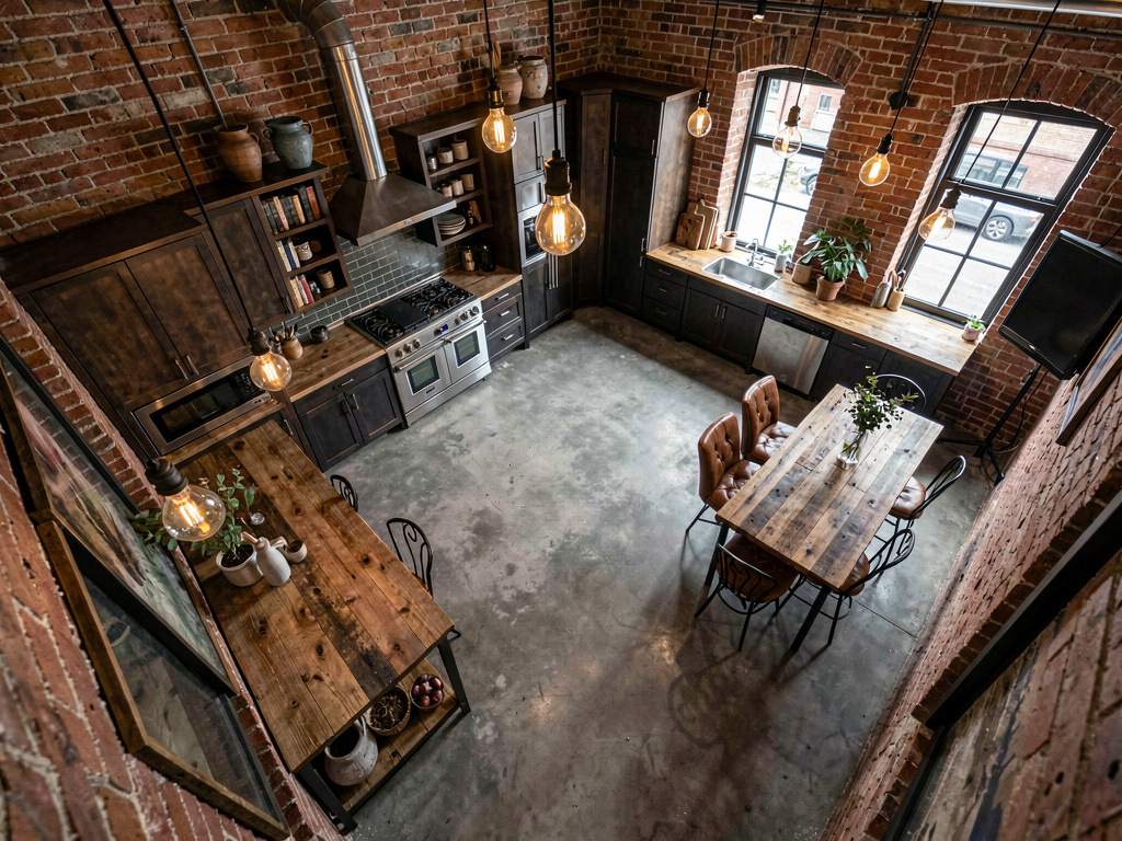 Industrial Kitchen alternate angle