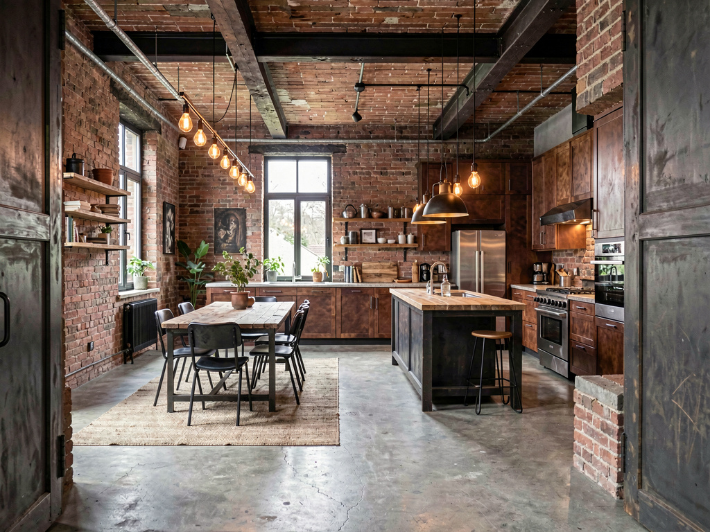 Industrial Kitchen wide angle view
