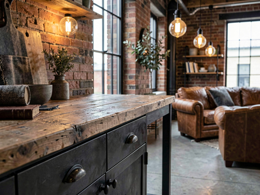 Industrial Living room detail shot