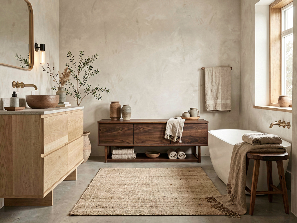 Japandi bathroom design