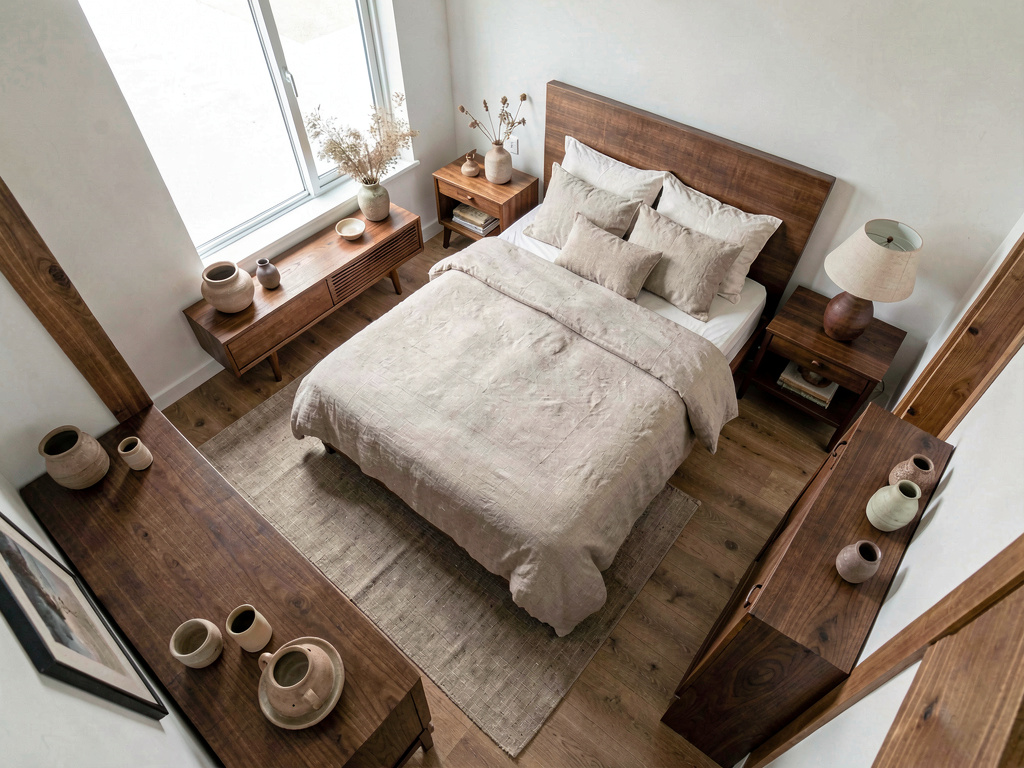 Japandi Bedroom alternate angle