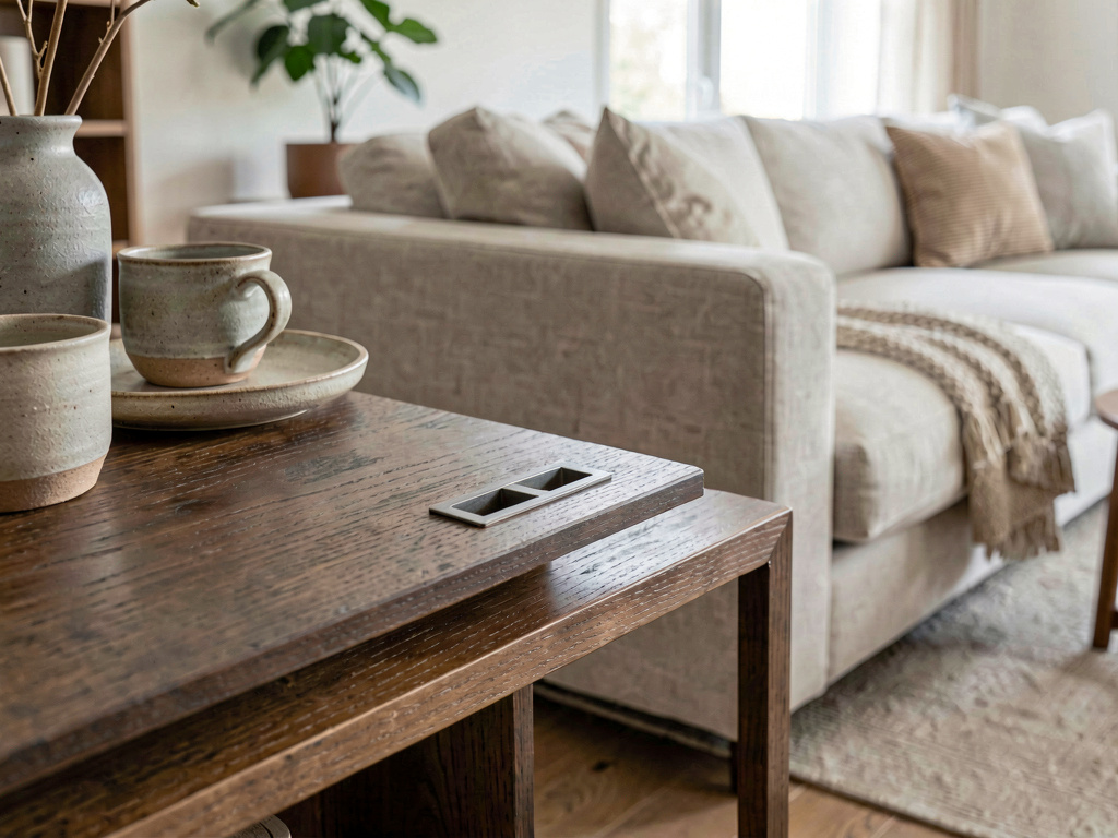 Japandi Living room detail shot