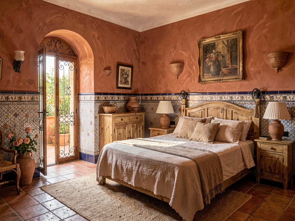 Mediterranean bedroom design