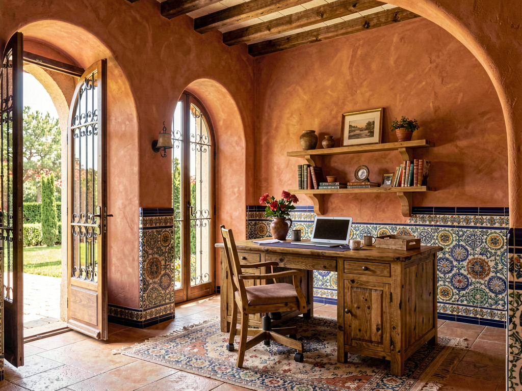 Mediterranean home office design