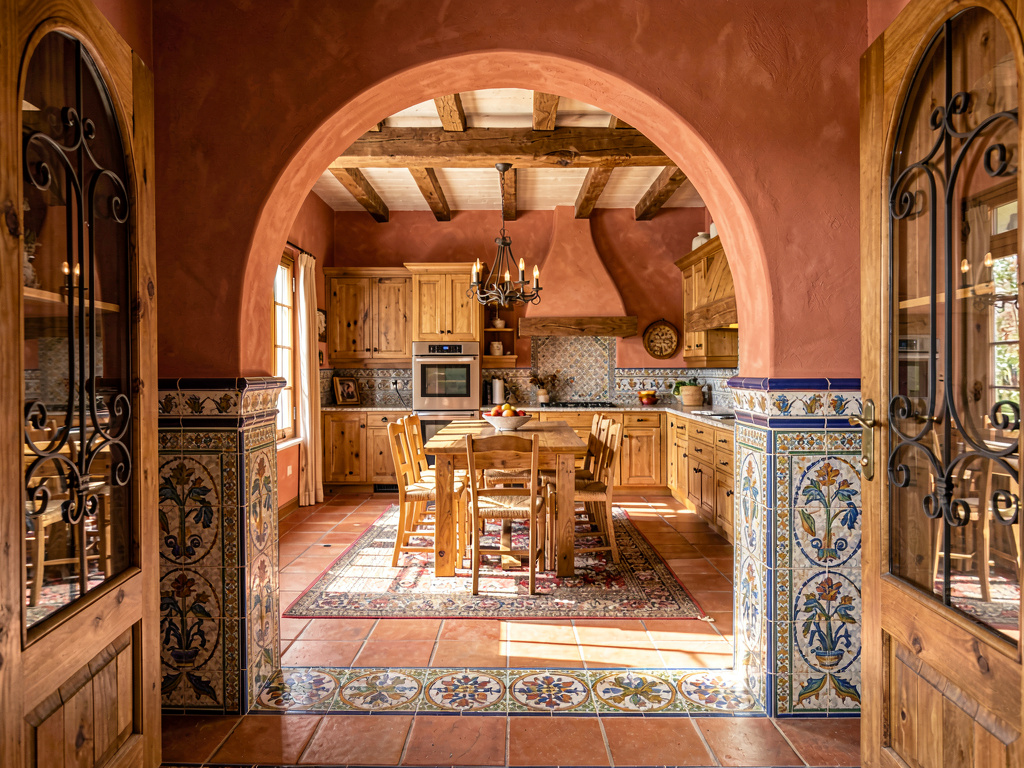 Mediterranean Kitchen wide angle view