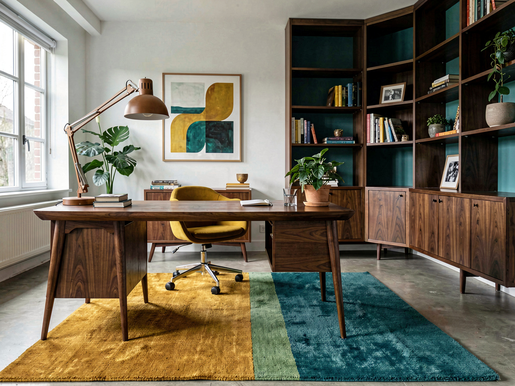 Mid-Century Modern home office design