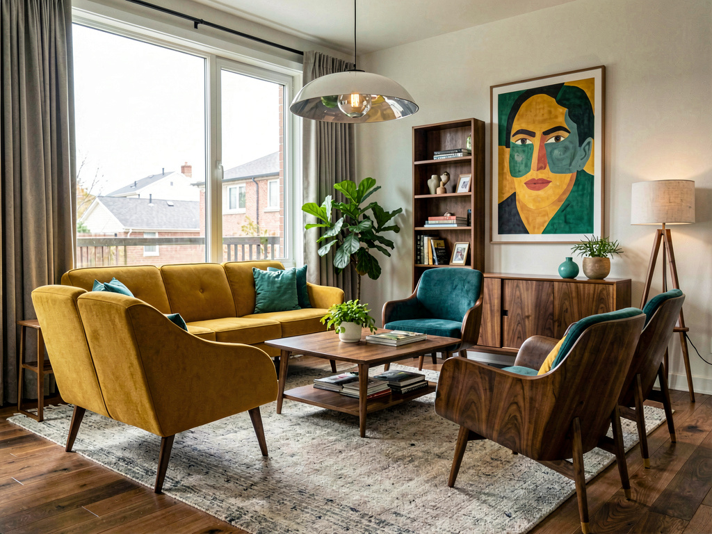 Mid-Century Modern living room design