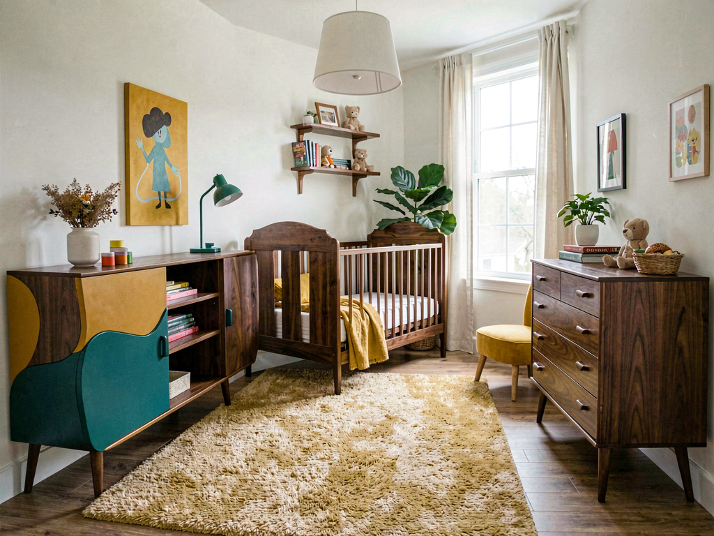 Mid-Century Modern nursery design