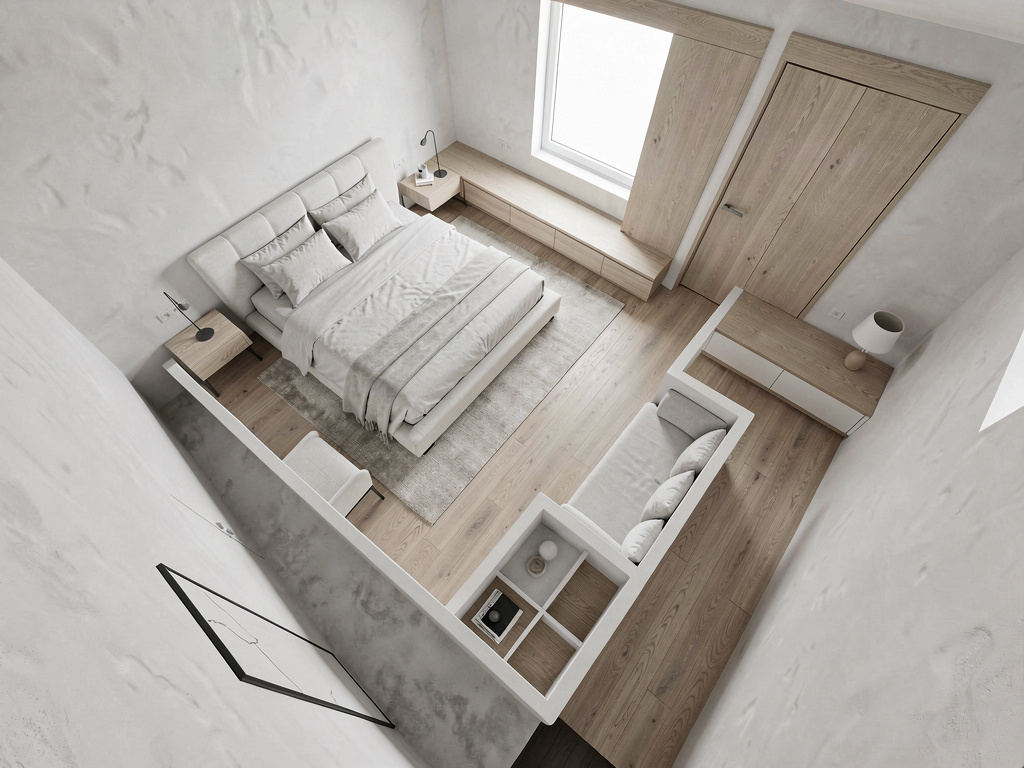 Minimalist Bedroom alternate angle