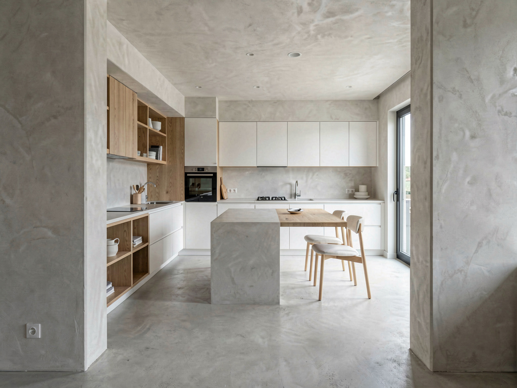 Minimalist Kitchen wide angle view