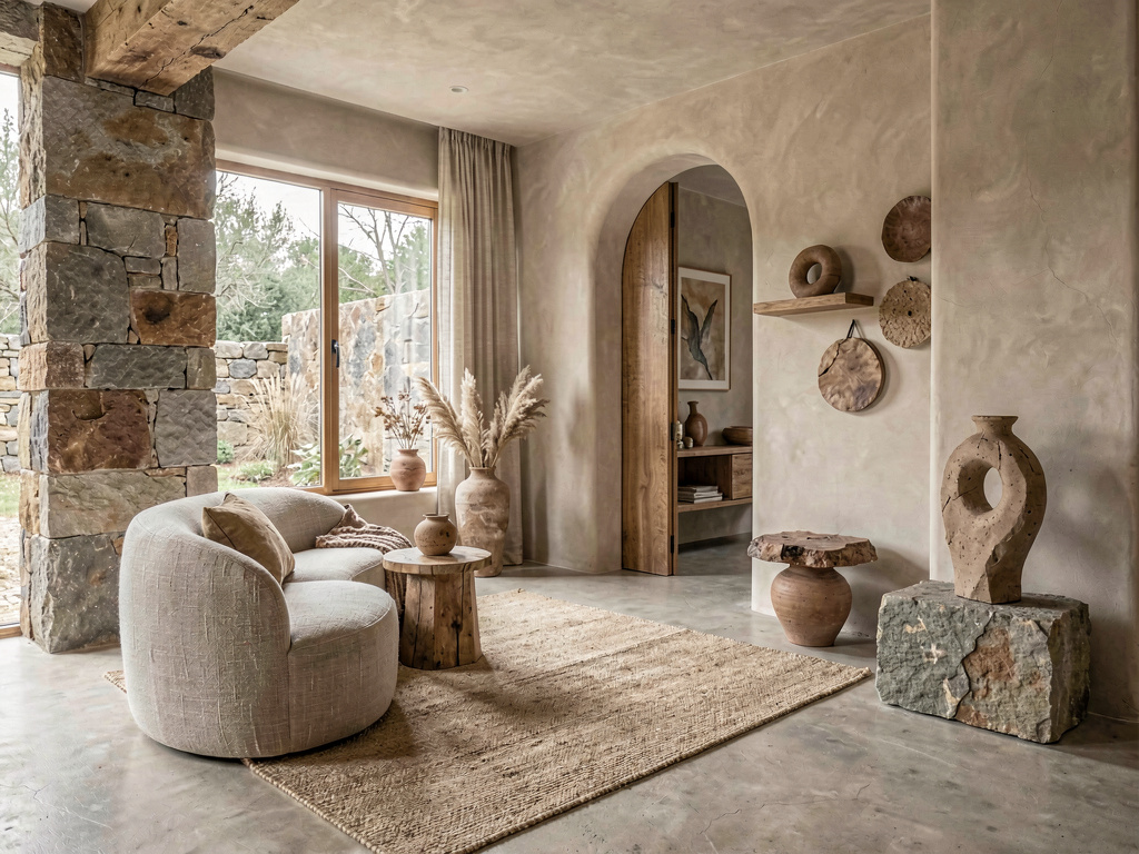 Organic Modern entryway design