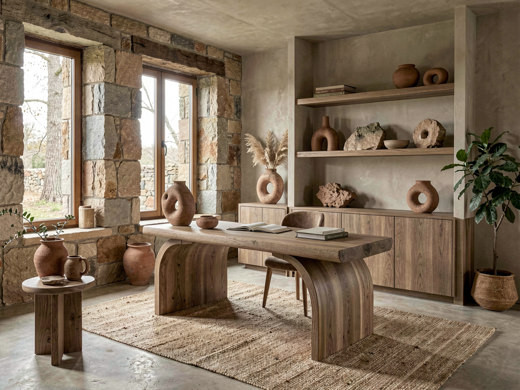 Organic Modern home office design