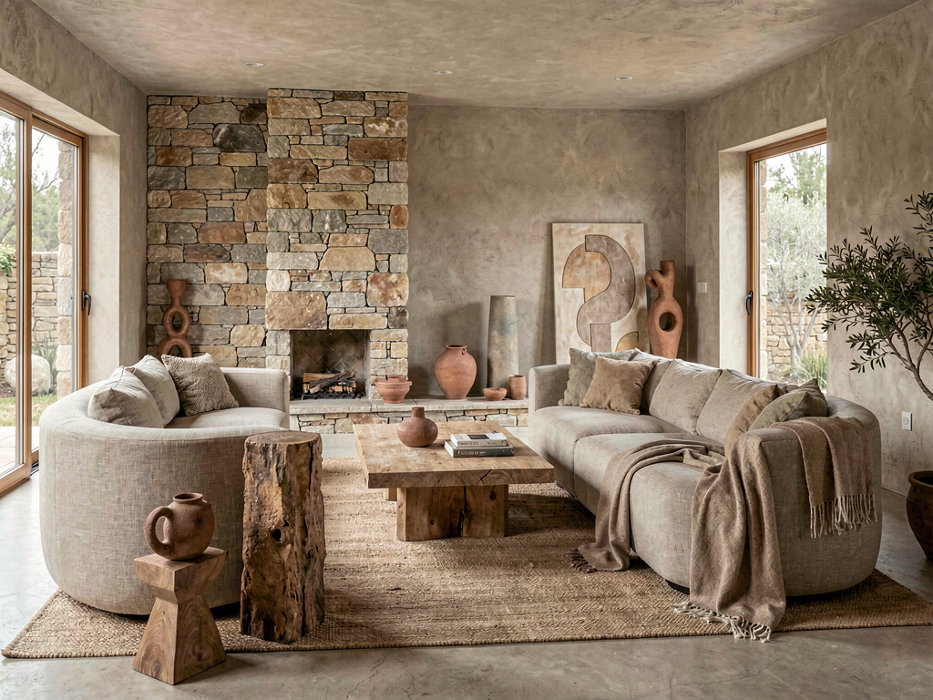 Organic Modern living room design