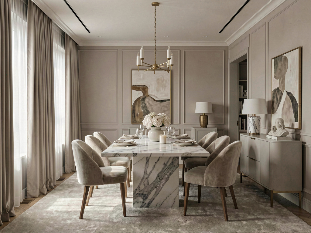 Quiet Luxury dining room design