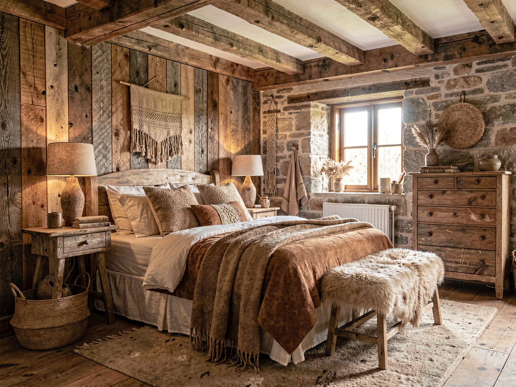 Rustic bedroom design