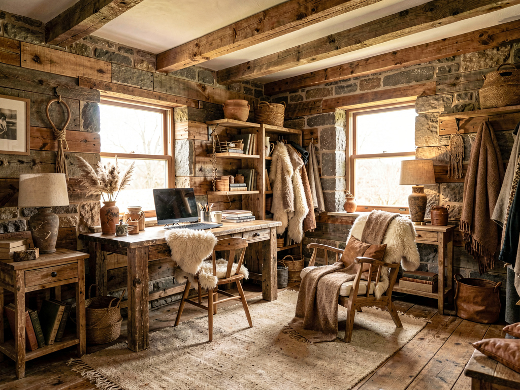Rustic home office design