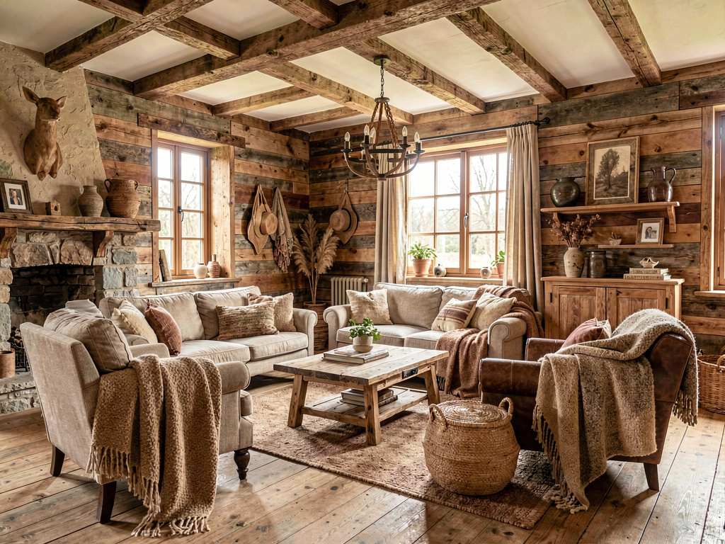 Rustic living room design