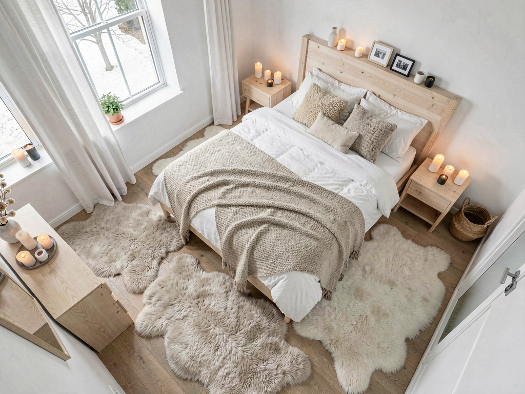 Scandinavian Bedroom alternate angle