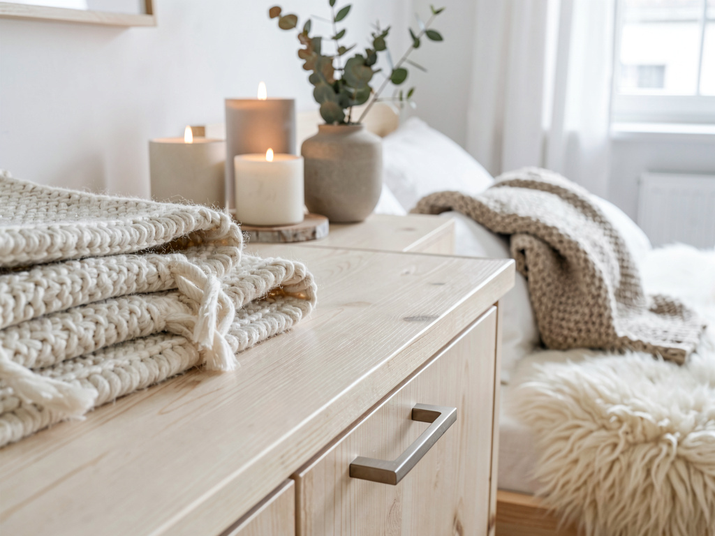Scandinavian Bedroom detail shot