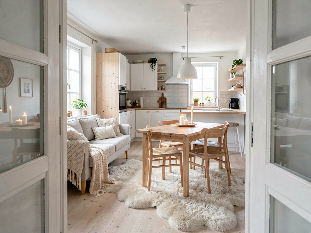 Scandinavian Kitchen wide angle view