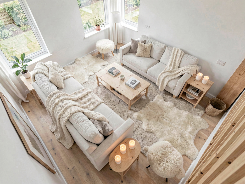 Scandinavian Living room alternate angle
