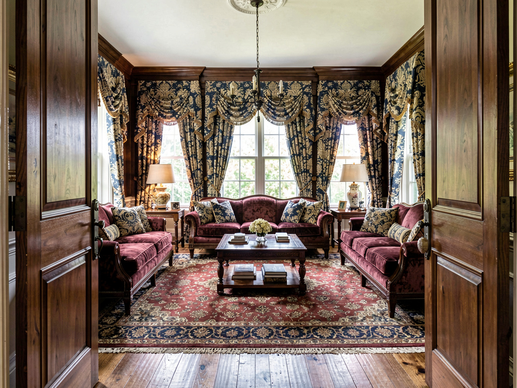 Traditional Living room wide angle view
