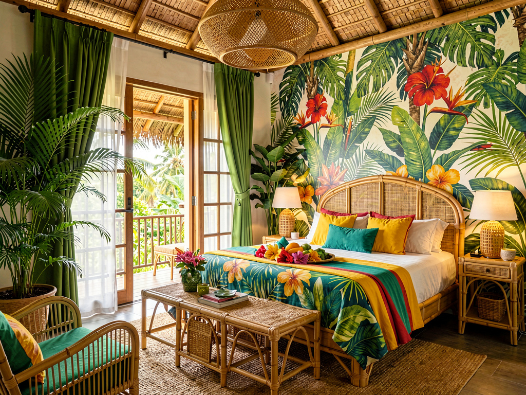 Tropical bedroom design