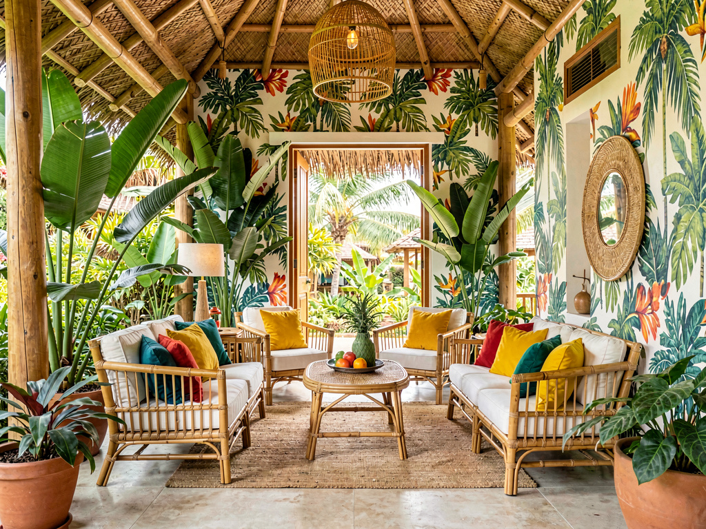 Tropical entryway design