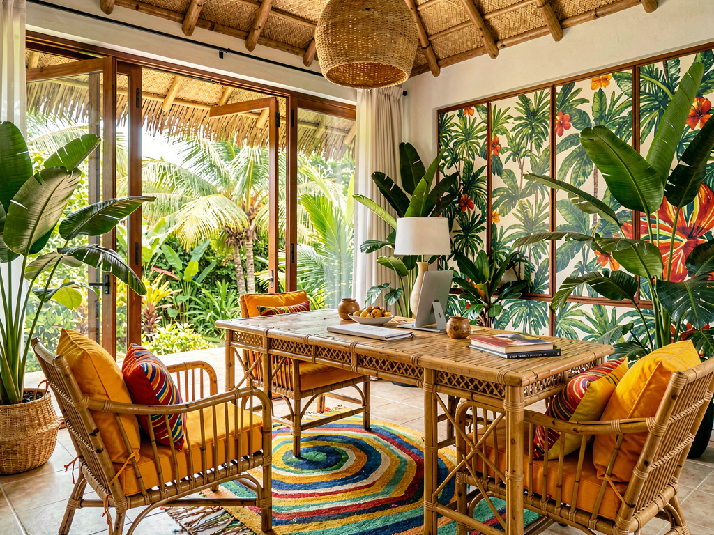 Tropical home office design