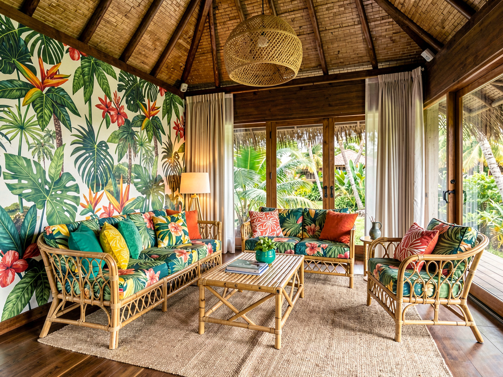 Tropical living room design