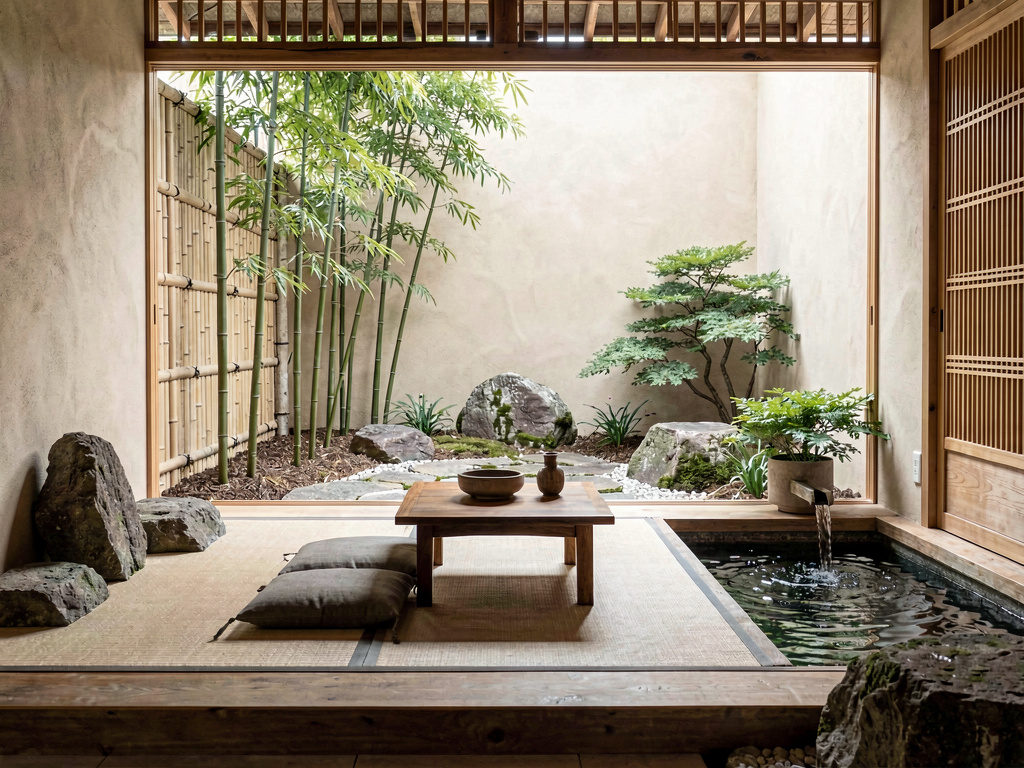Zen entryway design