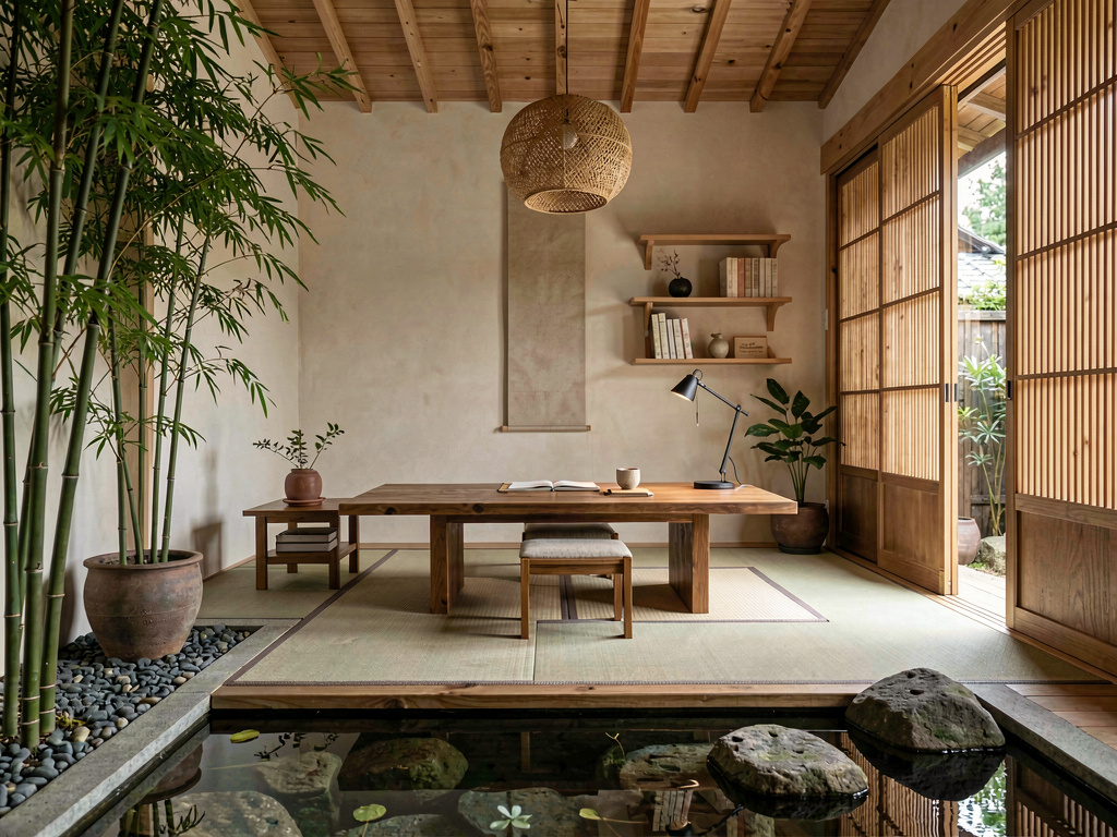 Zen home office design