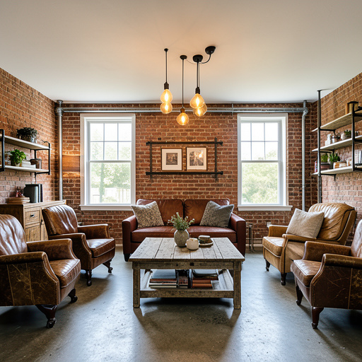 Industrial interior design style